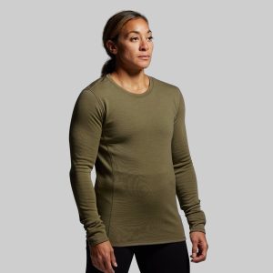 Women's Ridgeline Merino Thermal Top 165 (OD Green)