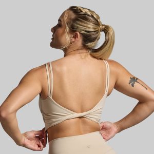 Don't Get It Twisted Sports Bra (Oatmeal)