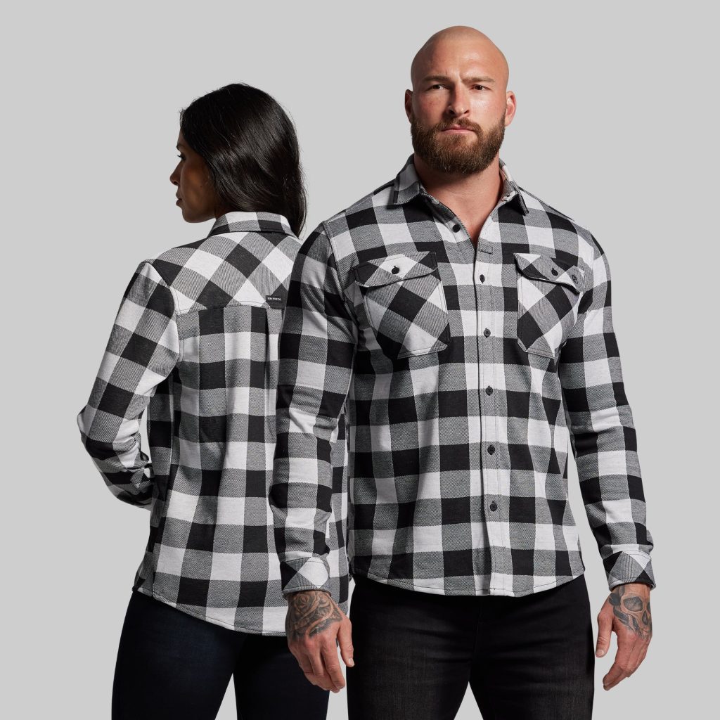 Woodsman Stretchy Flannel (White/Black)
