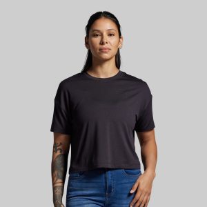 BP Premium Basic Crop Tee (Black)