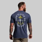 Don't Give Up The Ship Tee (Heather Navy)