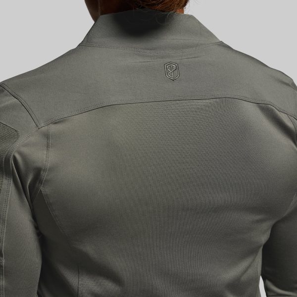 Women's Long Sleeve Op Top (Ranger Green)