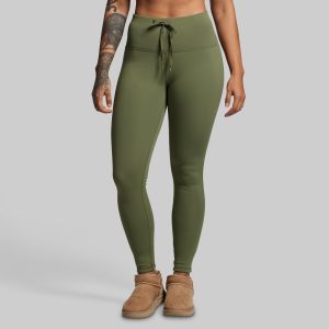 Fleece Lined Legging (Deep Green)