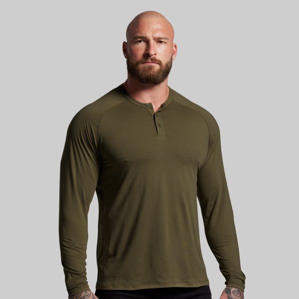 BP Premium Basic Henley (OD Green)