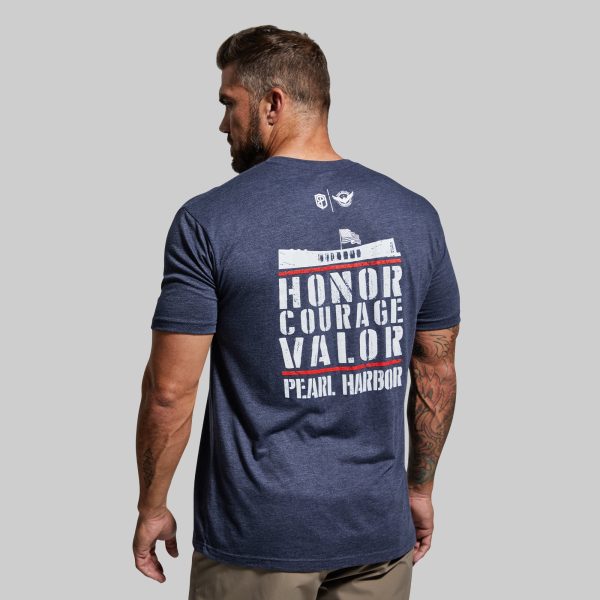 Pearl Harbor Commemorative Tee (Heather Navy)