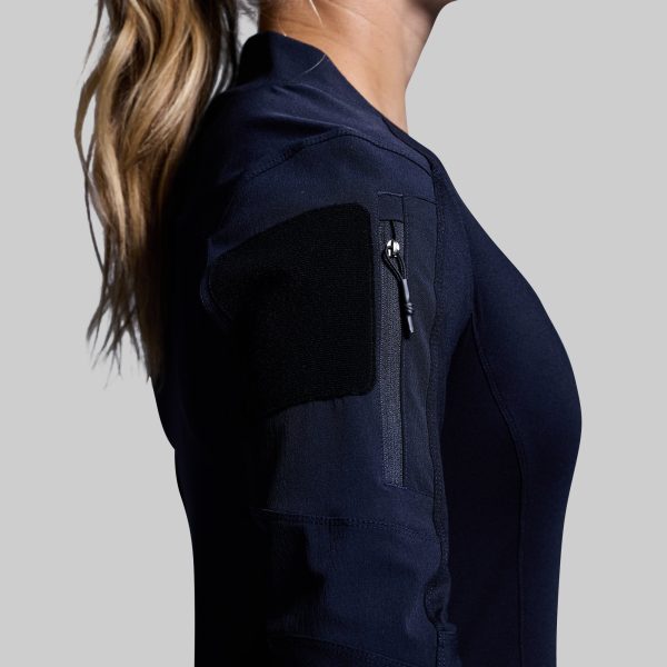 Women's Long Sleeve Op Top (Police Blue)