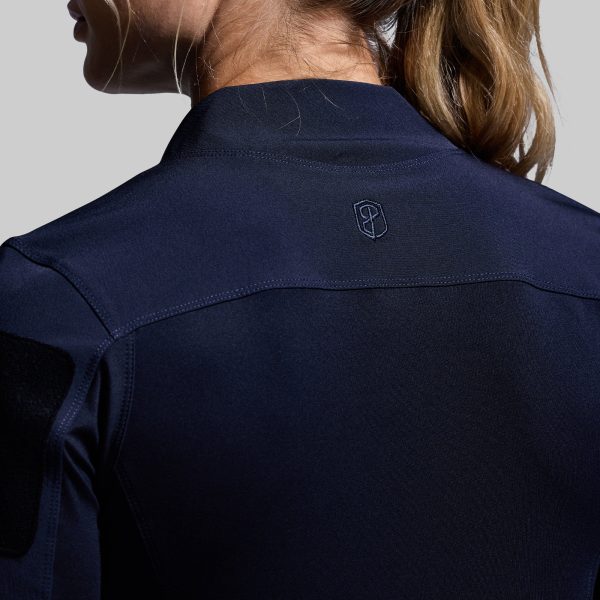 Women's Long Sleeve Op Top (Police Blue)